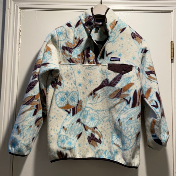 Jackets & Blazers - Rare: Patagonia Women Synchilla Snap- T Fleece Pullover Harvest Moon Owl Sz M